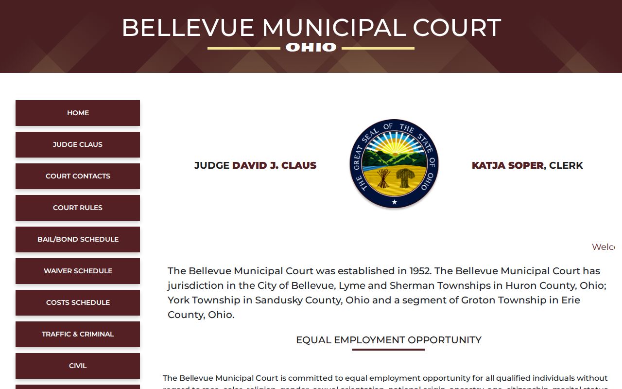 Bellevue court docket Municipal Court home interface