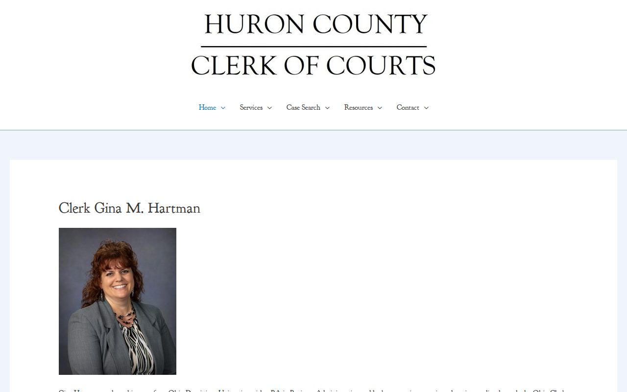 Huron County court docket Clerk Legal Division profile