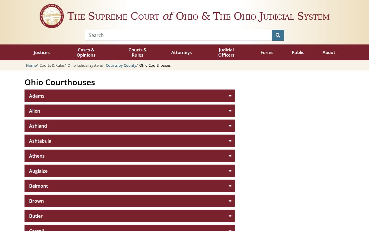Huron County court docket courthouse history reference